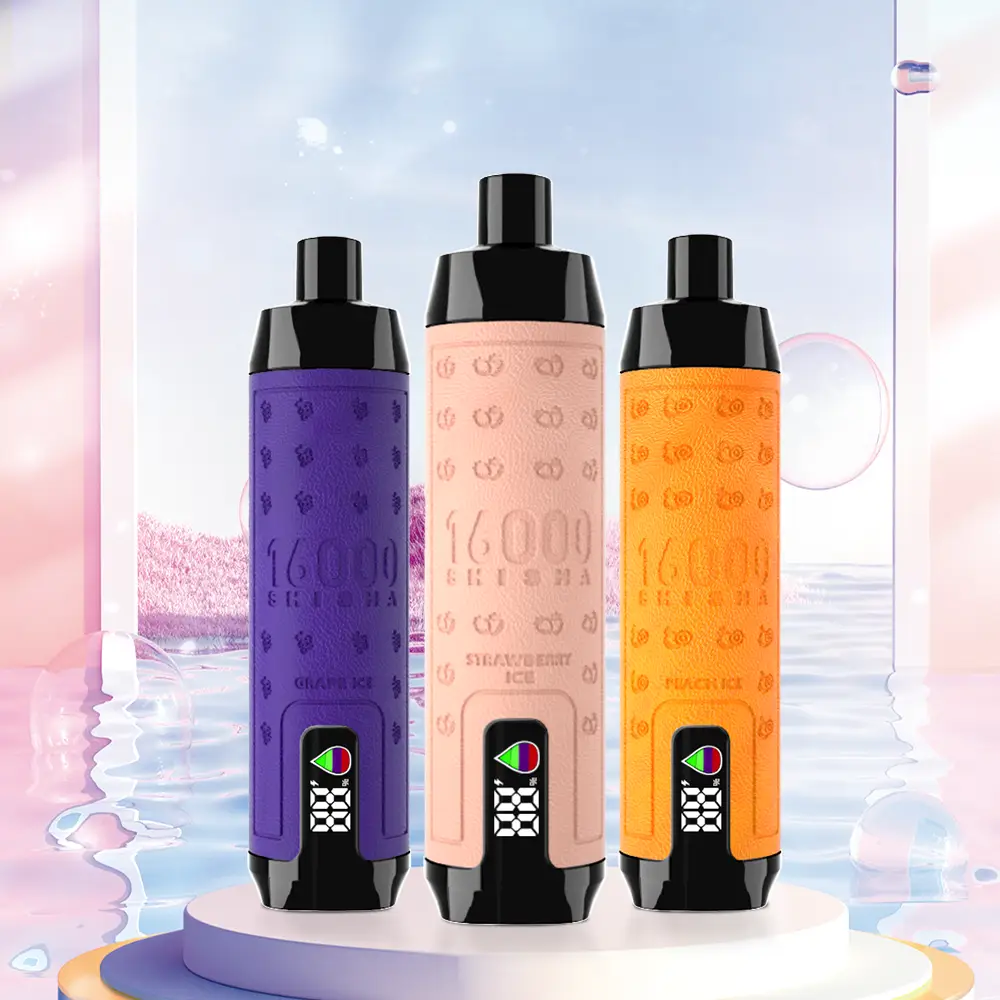 ELF BOX SHISHA 16000 LED display screen close-up