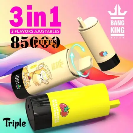 Bang King 85K vape with screen display and rechargeable battery