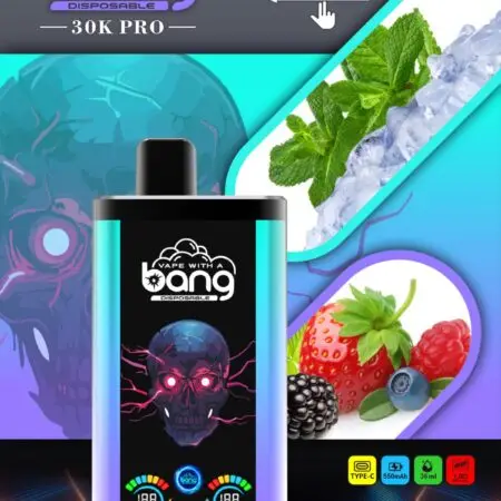 bang king Puff 30k pro vape box with Type-C charging