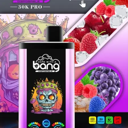 bang king 30000 puff vape with smart display and adjustable airflow