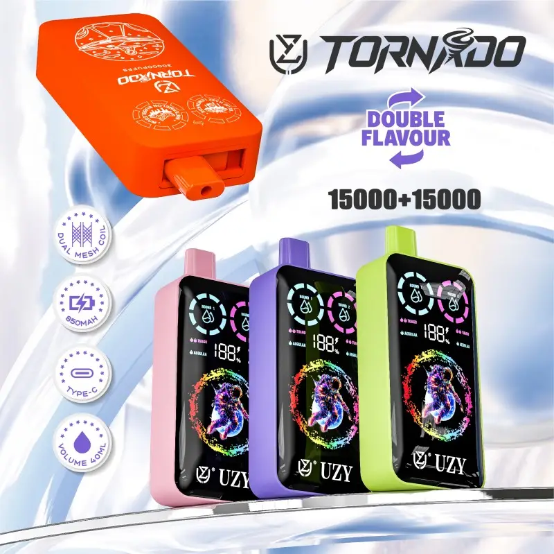 UZY 30K Double Flavor Rechargeable Vape with Type-C Charging