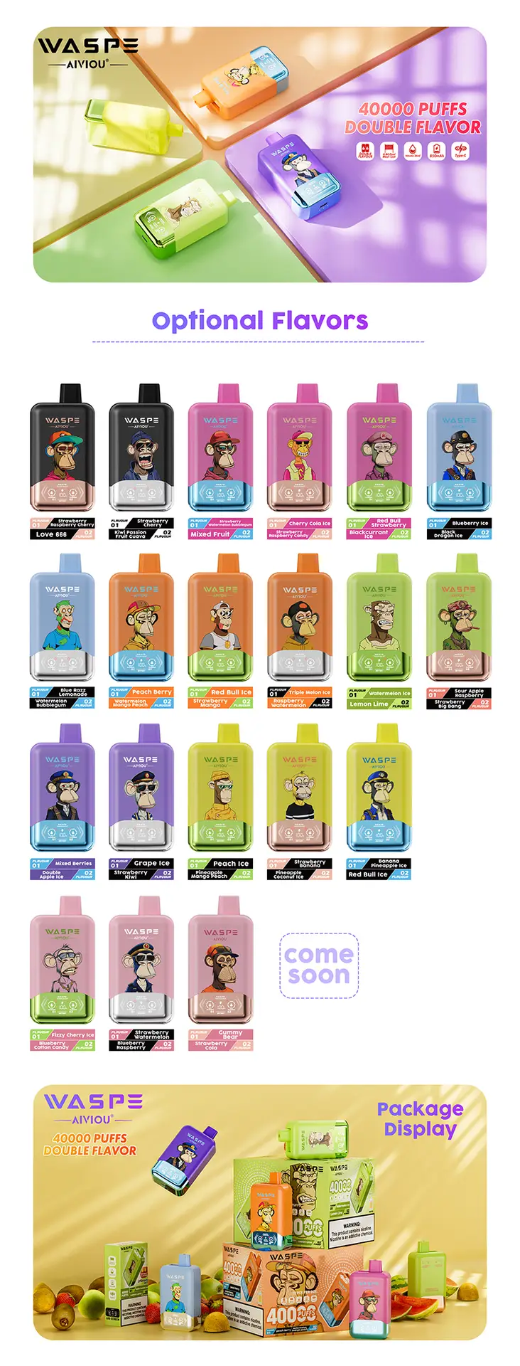 Vaper WASPE 40000 puff big vape device