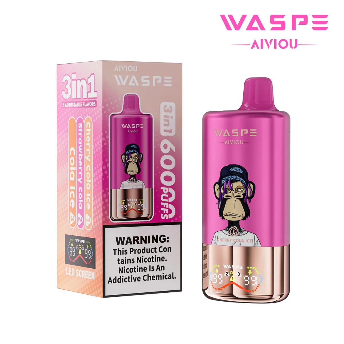 Triple flavor WASPE 60000 LED display