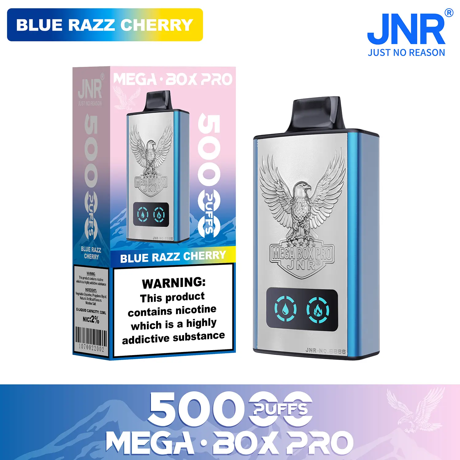 JNR Megabox Pro 50K Disposable Vape – Puff JNR 50000 Device
