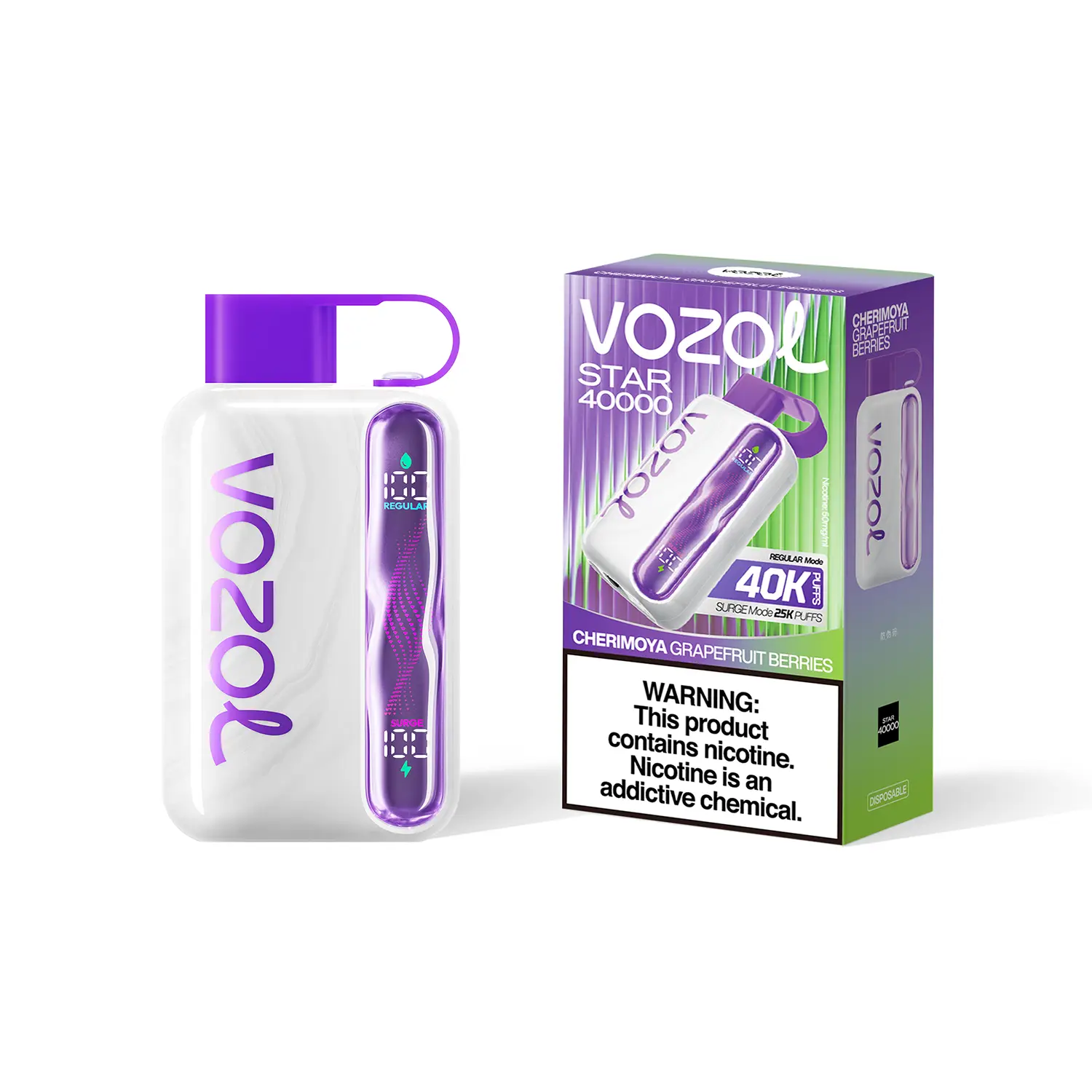 Vozol Star 40K Strawberry Kiwi Flavor Disposable Vape