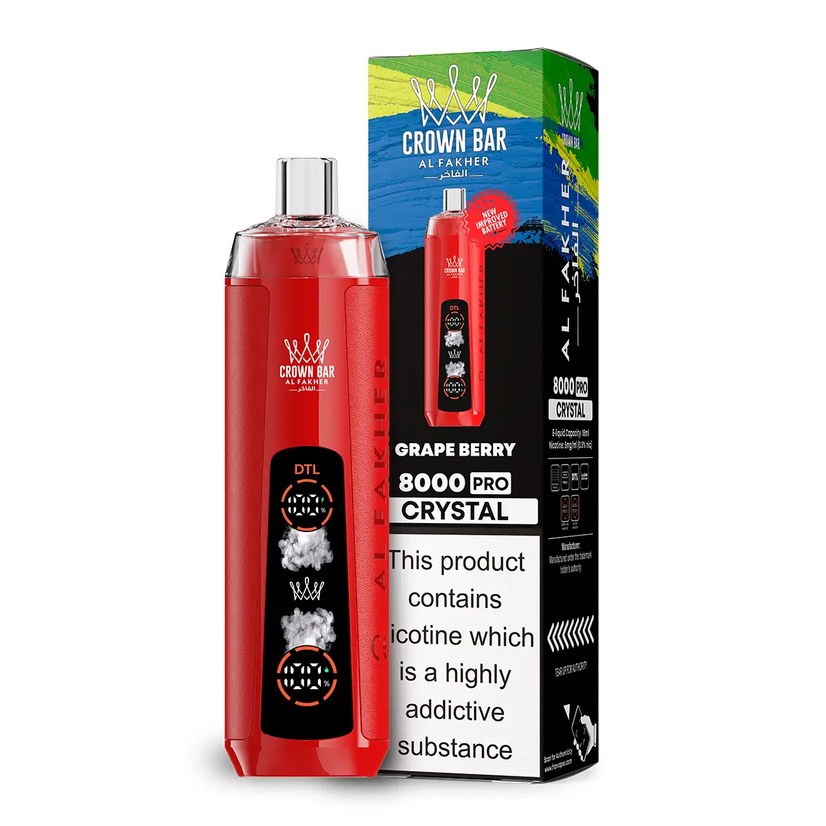 Crown Bar Al Fakher 8000 rechargeable disposable vape