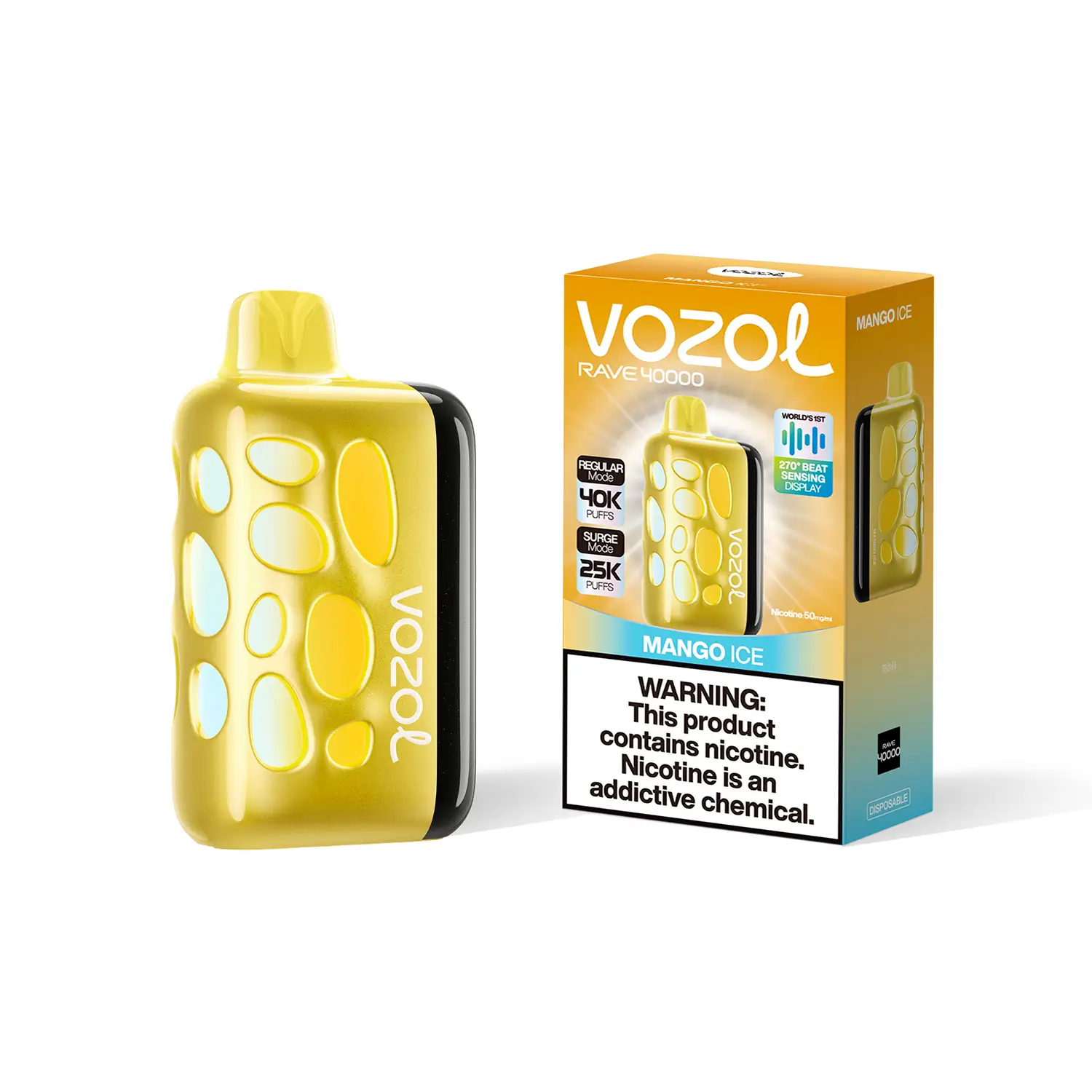 23 Premium Flavors of Vozol Rave 40K Disposable Vape