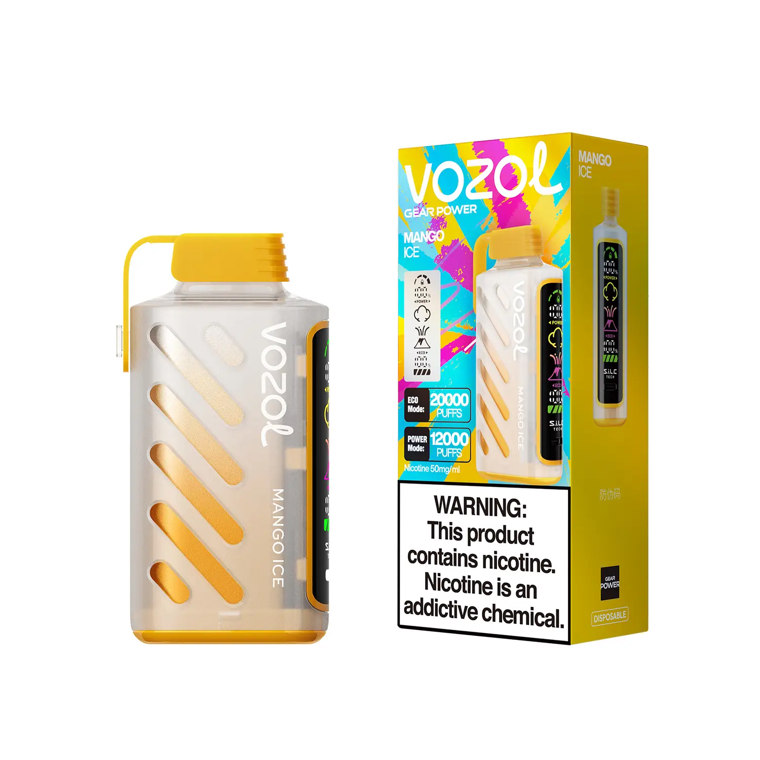 vozol gear power 20k vaper device with 650mAh battery