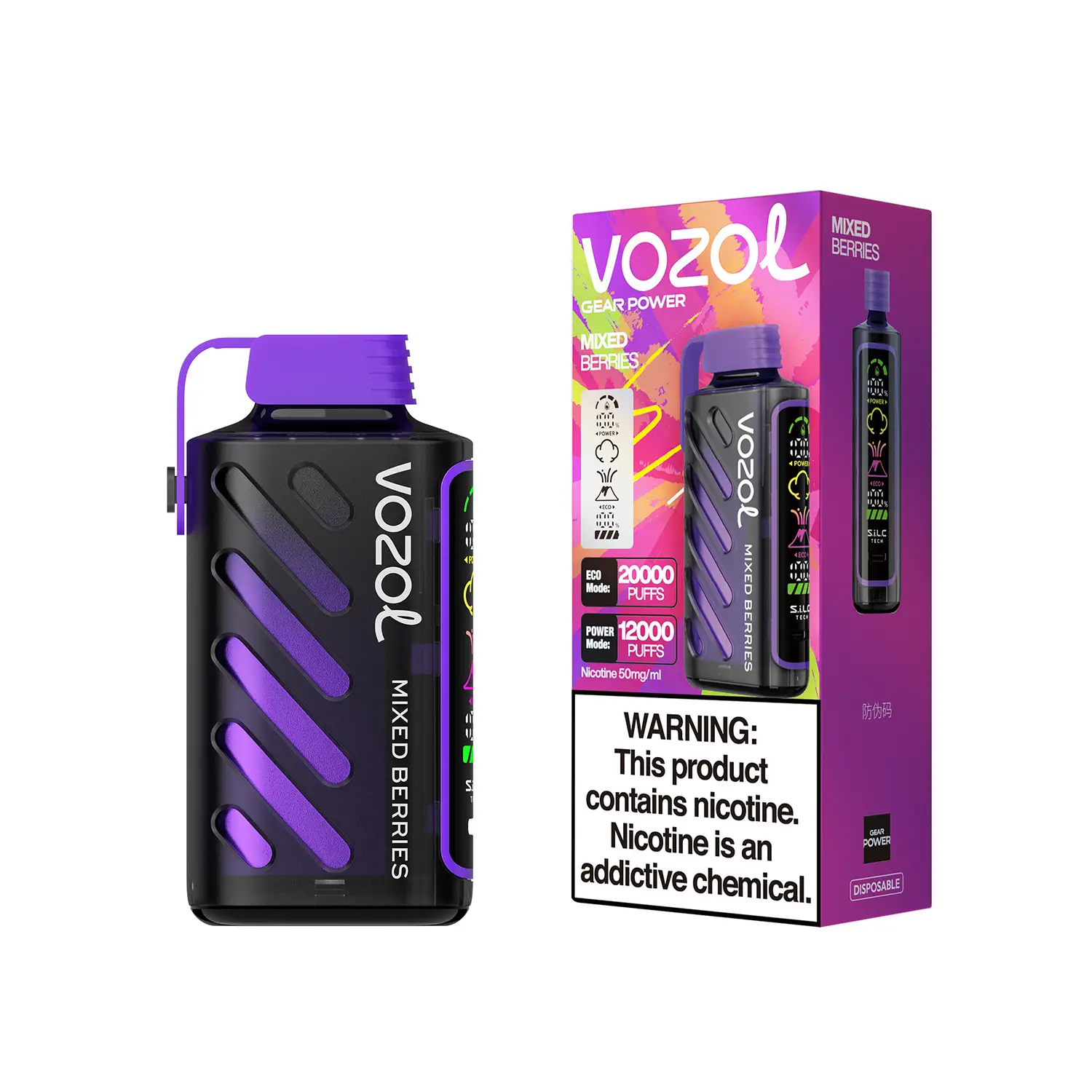 vozol gear 20000 puff vape pen assorted flavors