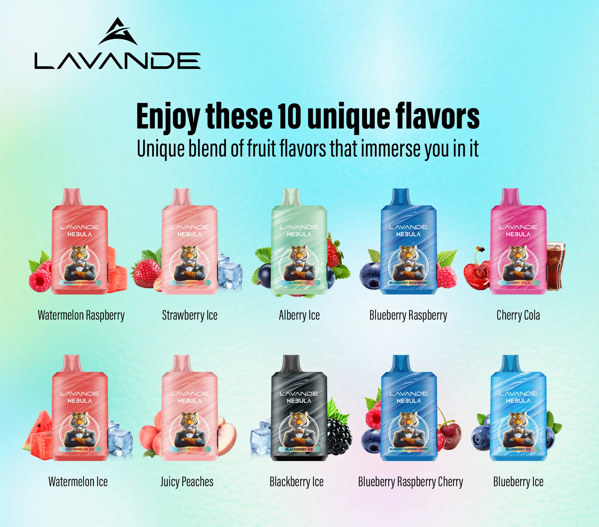 Stylish fashion vape Lavande NEBULA 15000 disposable e-cigarette