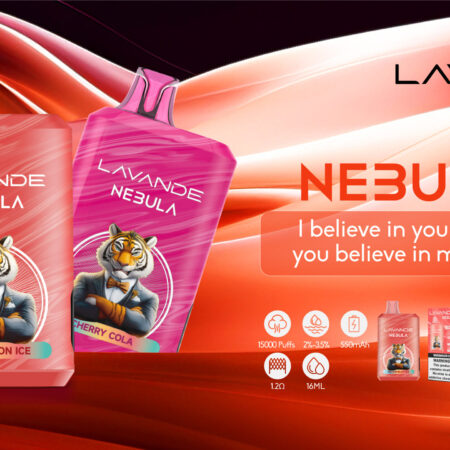 LED screen display of Lavande NEBULA 15000 disposable e-cigarette