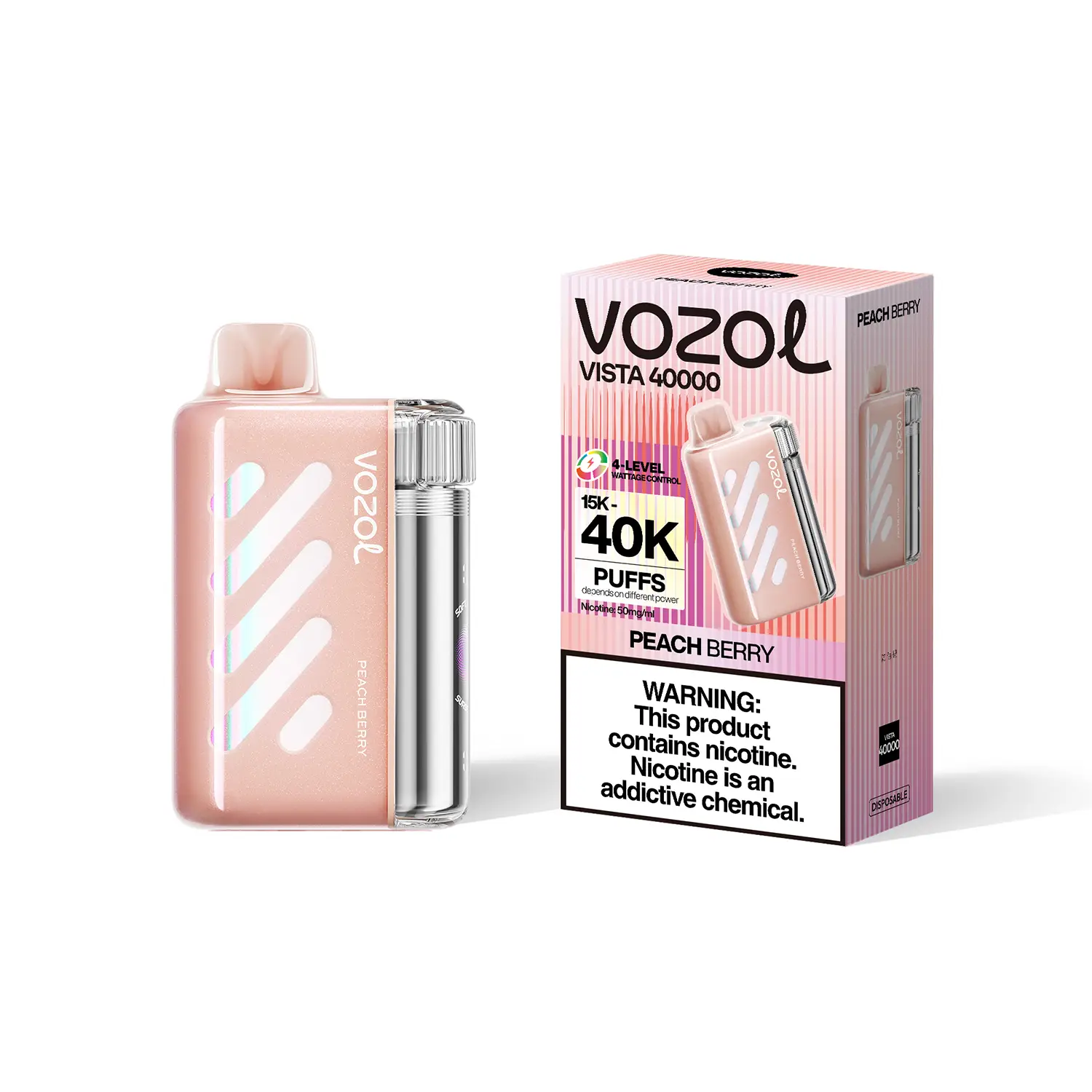 Vozol Vista Watermelon Ice Disposable Vape with Rotatable Design