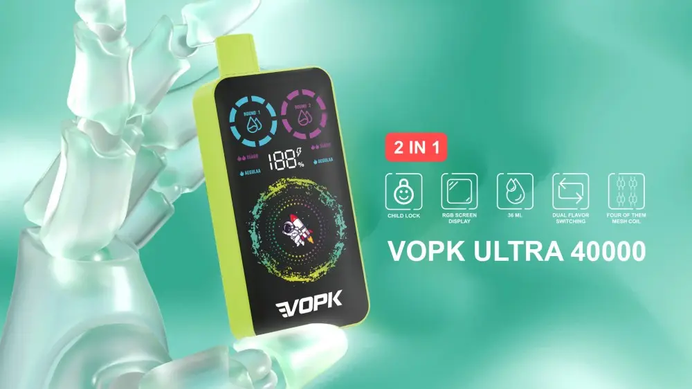VOPK mesh coil double flavors disposable vape