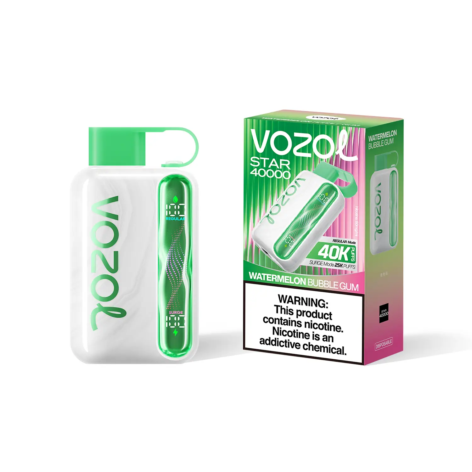 Vozol Star 40K White Peach Raspberry Flavor Disposable Vape