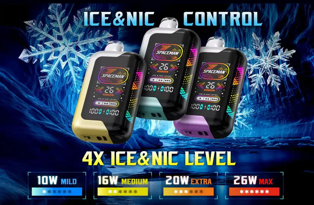 Full screen display of SP 40K disposable e-cigarette