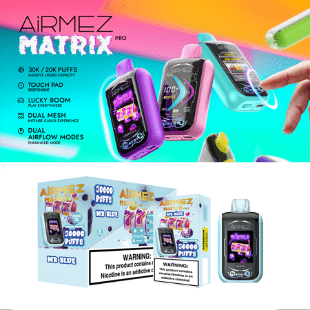 Airmez Matrix 30K Rechargeable Disposable E-Cigarette Type-C