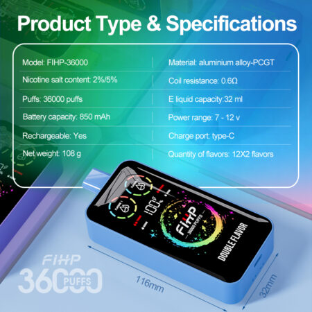 FIHP handy vape pen with mesh coil technology